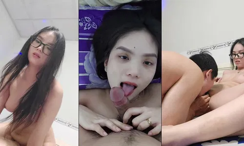 Em sinh viên kính cận lộ clip sex với người yêu sau khi chia tay – Phần 9